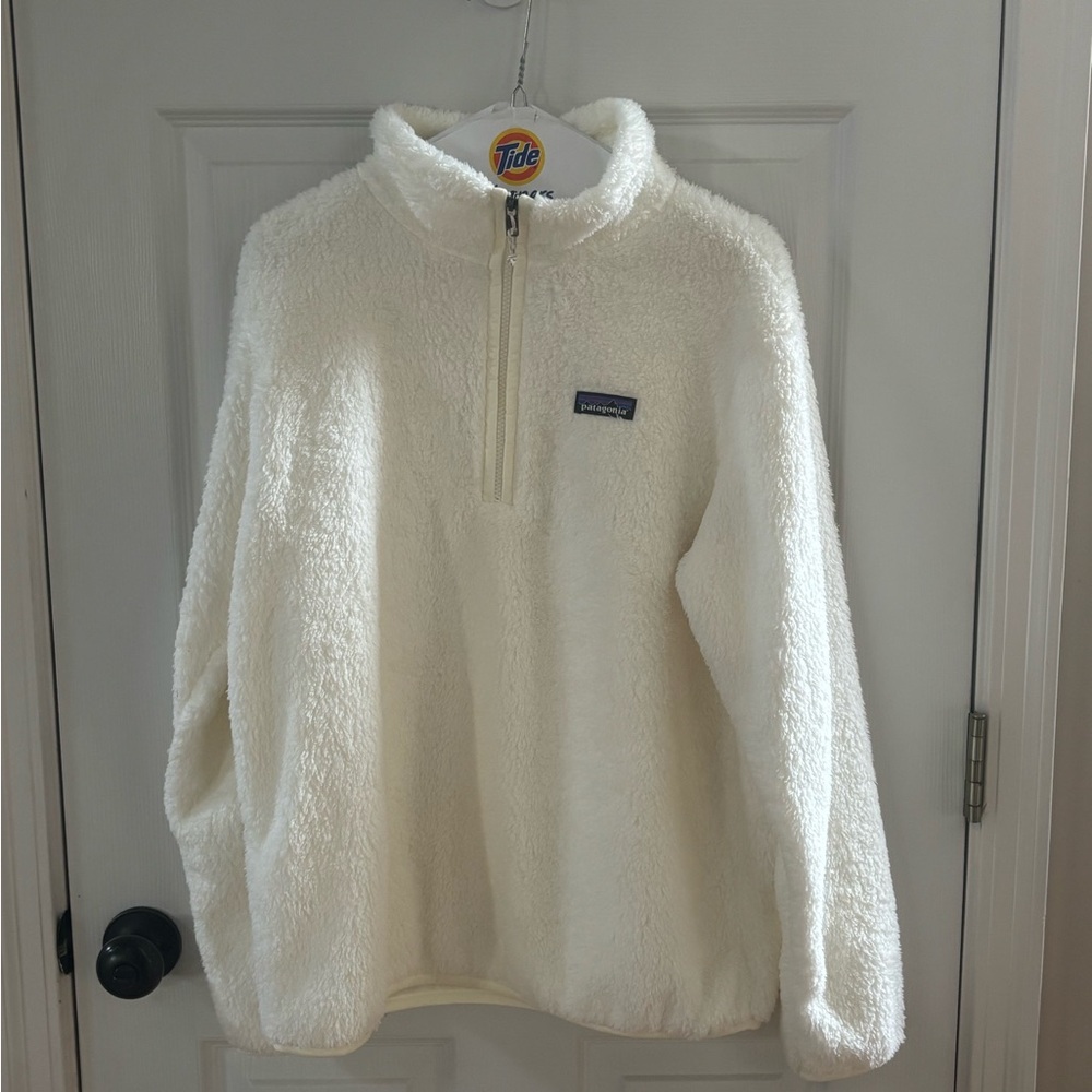 Patagonia Cream Sherpa Quarter-Zip Pullover